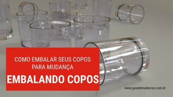 Como embalar copos para mudança