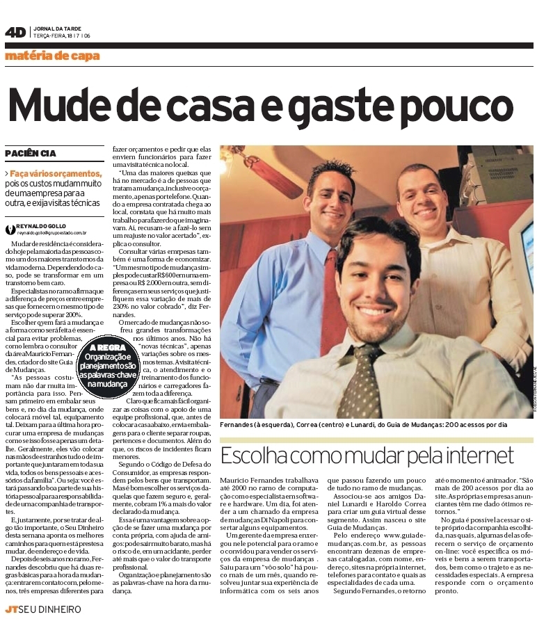 Jornal da Tarde - Página 1 - 18 de julho de 2006